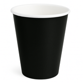 Jet Black 9oz Paper Cups - Solid Color Collection